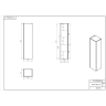 Пенал подвесной CERSANIT MODUO 40 универсальный серый туман 69351